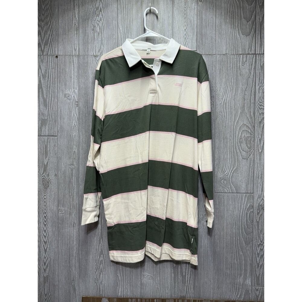 Vintage Vans Rugby Shirt NWOT Pastel Stripes Rare Size S
